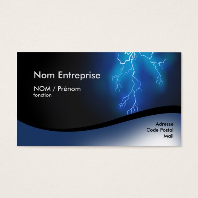 Carte de Visite Electricien Visitkort (Framsidan)