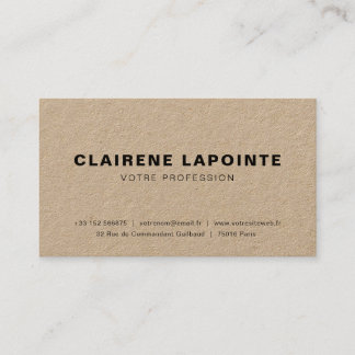 Carte de visite élégante modèle visitkort