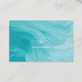 Carte de visite élégante turquoise pour thérapeute visitkort