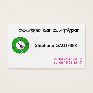 CARTE DE VISITE GUITARE VISITKORT