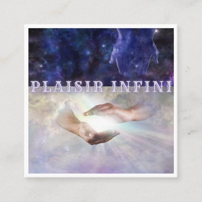 Carte De Visite Les mains de PLAISIR INFINI Fyrkantigt Visitkort (Framsida)