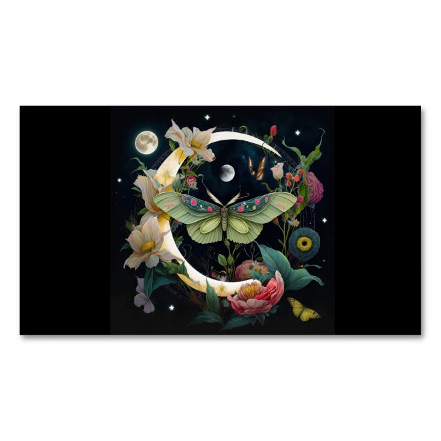 CARTE DE VISITE MAGNETIQUE- PAPILLON DE NUIT MAGNETISKA VISITKORT (Framsida)