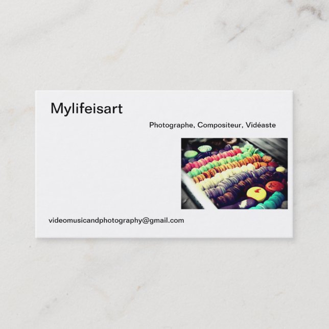 Carte de visite Mylifeisart Visitkort (Framsida)