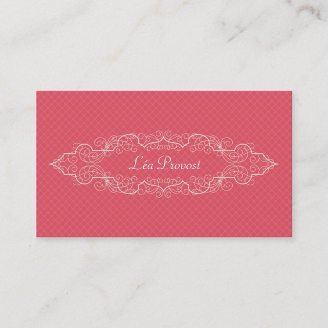 Carte de visite Old Pink Visitkort (Framsida)