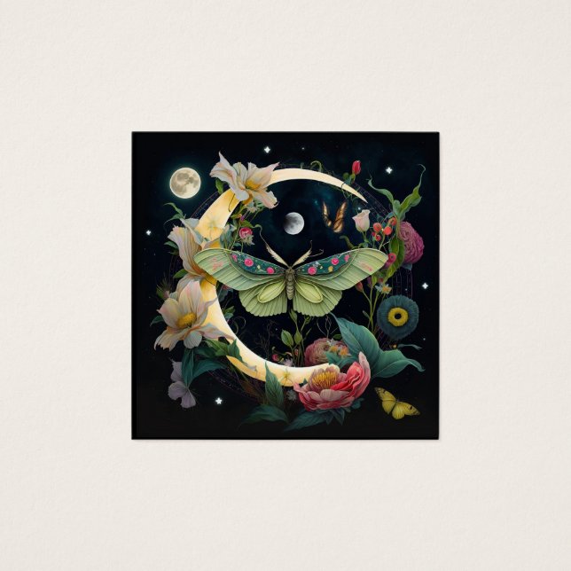 CARTE DE VISITE - PAPILLON DE NUIT FYRKANTIGT VISITKORT (Framsida)