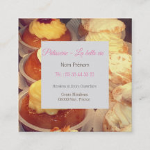 Carte de visite pour des Pâtisseries