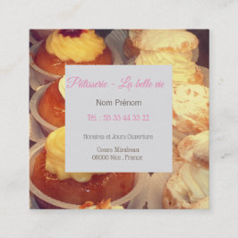 Carte de visite pour des Pâtisseries Fyrkantigt Visitkort