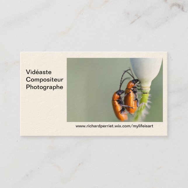 Carte de visite R.P Visitkort (Framsida)