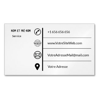 Carte de visite Simple Magnetiska Visitkort