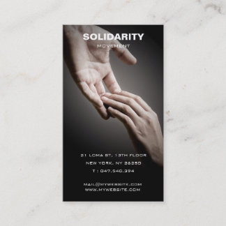 Carte de visite solidarité visitkort