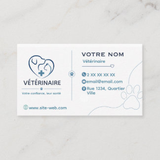 Carte de visite vétérinaire personnalisable visitkort
