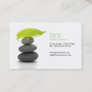 Carte de visite Zen avec un empilage de galets Visitkort
