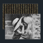 Carte de voeu-fotot Paix Joie & Kärlek Julkort<br><div class="desc">Un stil simple et élégant pour cette carte de voeu en français,  personnalisable avec votre photer.</div>