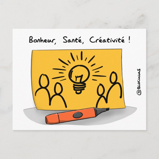 Carte de voeux ’Créativité’ Vykort (Framsida)
