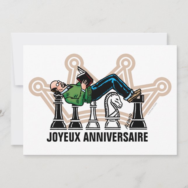 Carte de voeux d'anniversaire de pappa grand maîtr kort (Framsida)