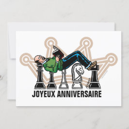 Carte de voeux d'anniversaire de pappa grand maîtr kort