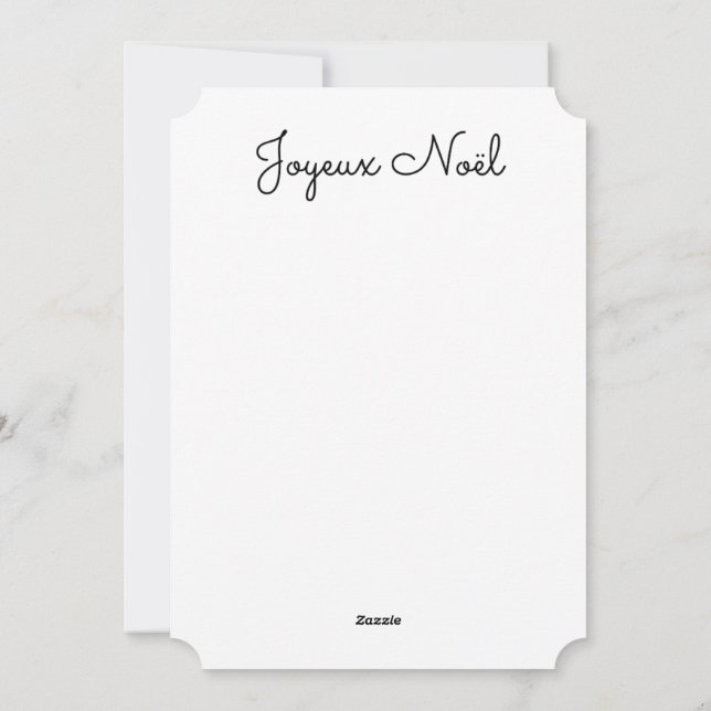 Carte de voeux JOYEUX NOEL Julkort (Baksida)