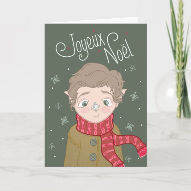 Carte de voeux - Lutin de Noël Kort (Framsida)