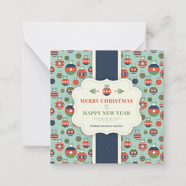 Carte de voeux mini de noël à motif anteckningskort (Framsida)