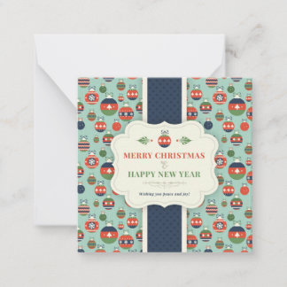 Carte de voeux mini de noël à motif anteckningskort