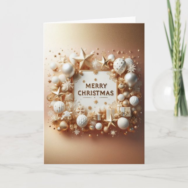 Carte de Vœux Noël - “Un Noël scintillant“ Kort (Framsida)