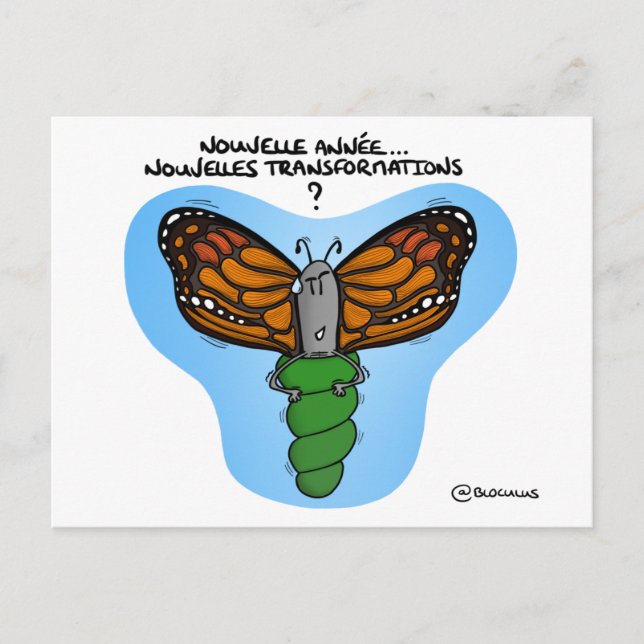 Carte de voeux "Nouvelle transformation" Vykort (Framsida)