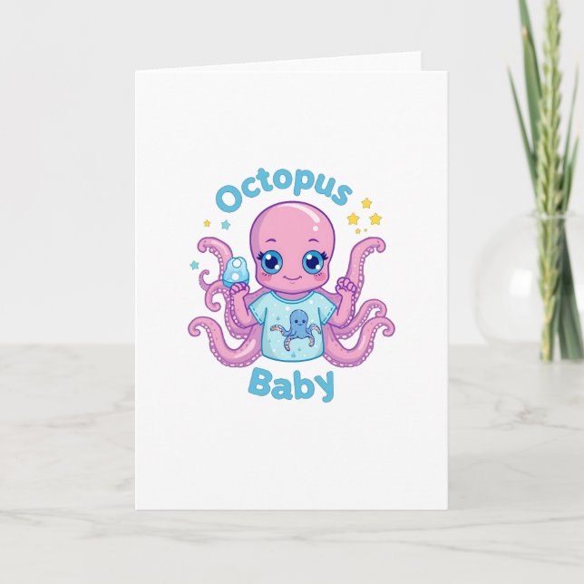 Carte de voeux Octopus Baby  Kort (Framsida)