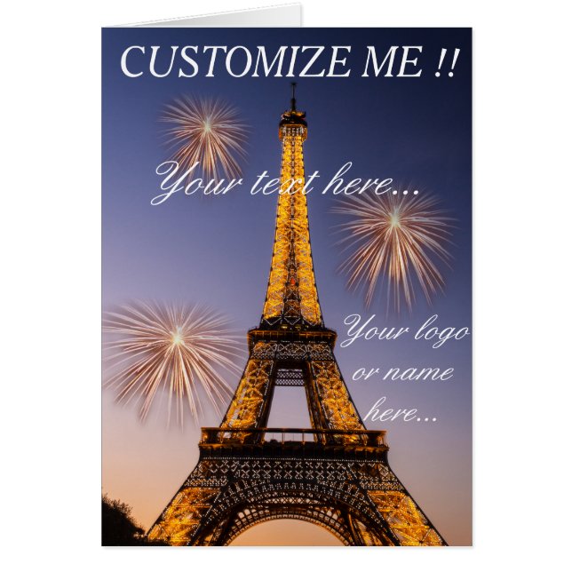 Carte de vœux Paris - Tour Eiffel #2 Hälsningskort (Framsidan)
