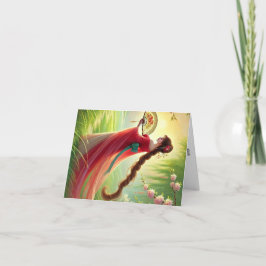 Carte de vœux prénom féminin chinois Ma-Ku. Helgkort