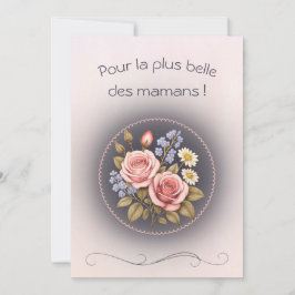 Carte de voeux simple, maman tu es la plus belle kort