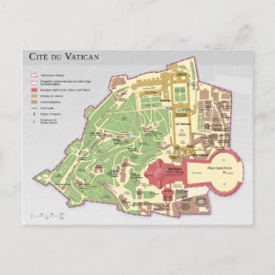Carte du Cité du Vatican Diagramme Vykort