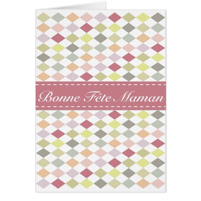 Carte Fête des Mères - Losanges Hälsningskort (Framsidan)