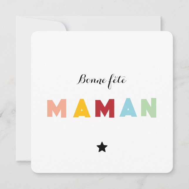 Carte fête des mères - Multicolore Inbjudningar (Framsida)