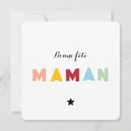 Carte fête des mères - Multicolore Inbjudningar