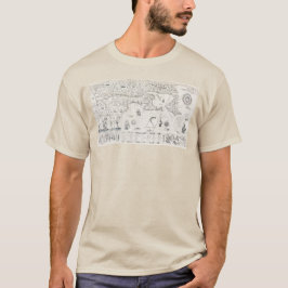 Carte Française Canada (Québec) par Chamblank 1612 T Shirt