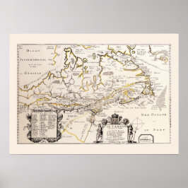 Carte Française Canada (Québec) par Chamblank 1677 Poster