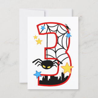 Carte invitation anniversaire 3 ans spider inbjudningar