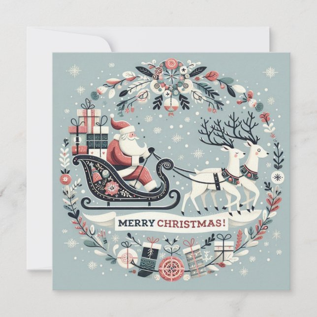 Carte, Invitation de Noël Inbjudningar (Framsida)