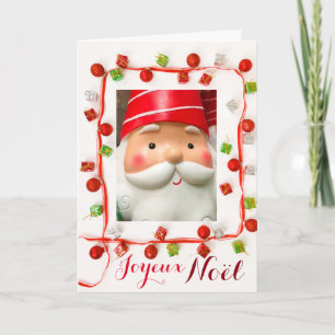 Carte Joyeux Noel anpassningsbar Guirlande Pere No Kort