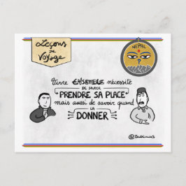 Carte leçons de voyage : Prenez votre juste ställe Vykort