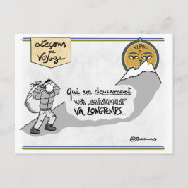 Carte leçons de voyage : Ralentissez, soufflez! Vykort