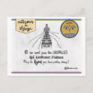Carte leçons de voyage : Transformez vos-hinder Vykort