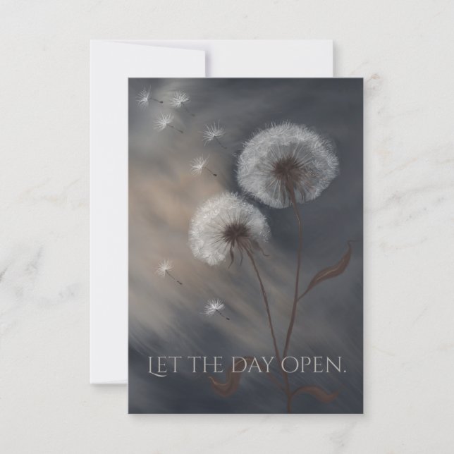 Carte Let the Day Open Fine Art Greeting Card (Framsida)