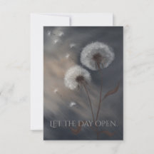 Carte Let the Day Open Fine Art Greeting Card