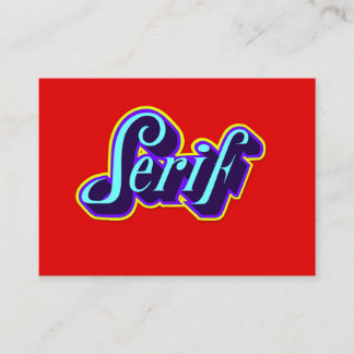 Carte Lettrage Serif 