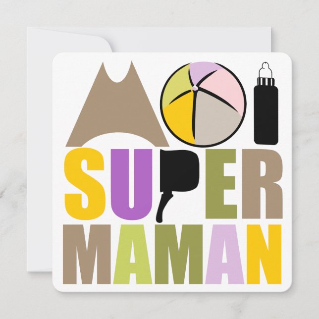 Carte "Logo Nature" - Moi Super Maman (Framsida)