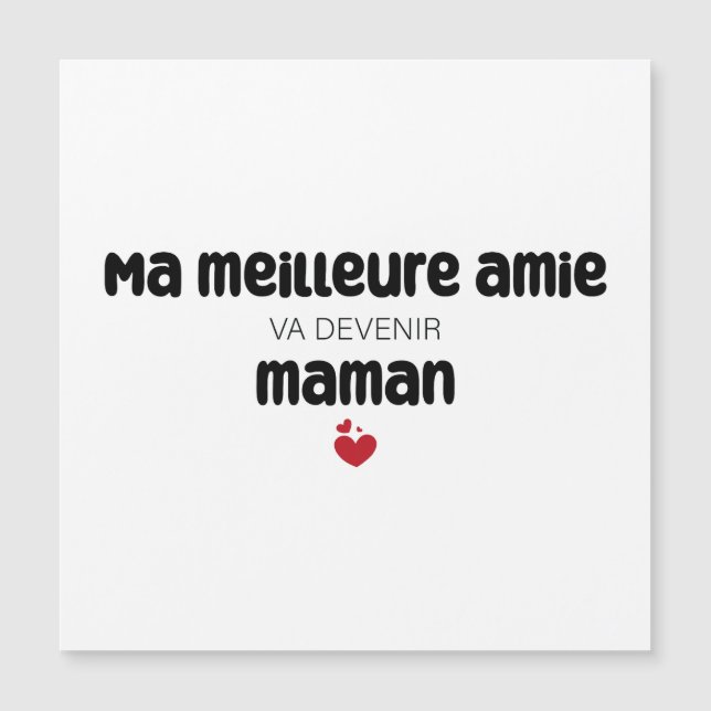 Carte ’Morsa meilleure amie va devenir maman’ (Framsida)