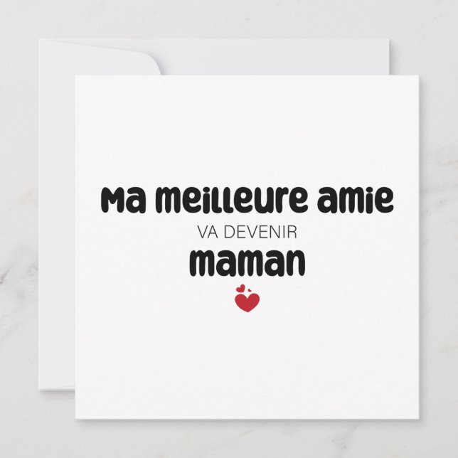 Carte ’Morsa meilleure amie va devenir maman’ Kort (Framsida)