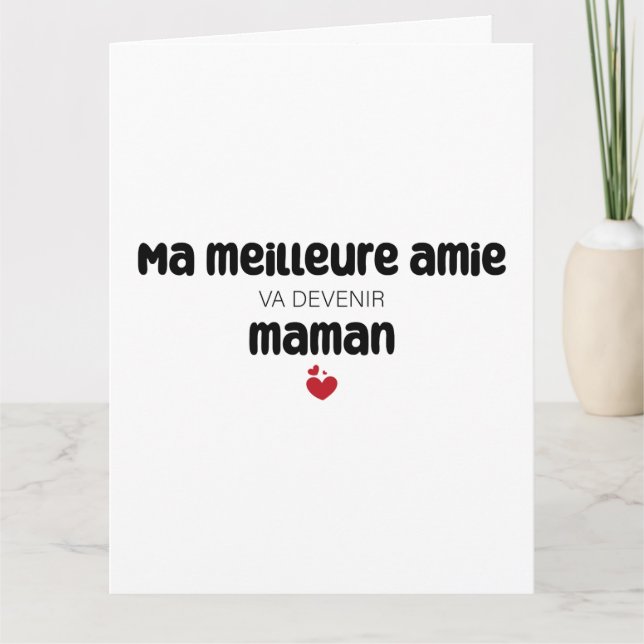 Carte ’Morsa meilleure amie va devenir maman’ Kort (Framsida)