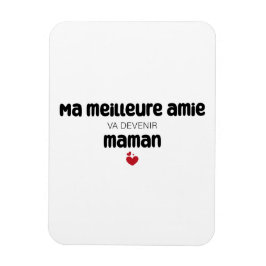 Carte ’Morsa meilleure amie va devenir maman’ Magnet